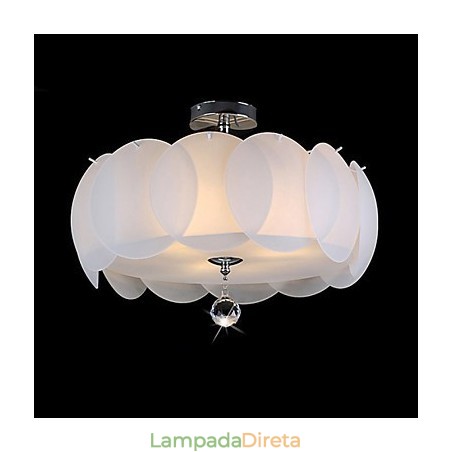 Lustre de vidro com 3 luzes, moderno, pendente, família Lustre de vidro com 3 luzes, moderno, pendente, família