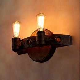 Luminária de parede de metal com personalidade criativa industrial vintage estilo loft para decoração de parede de sala de café, bar, foyer