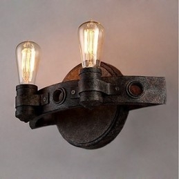 Luminária de parede de metal com personalidade criativa industrial vintage estilo loft para decoração de parede de sala de café, bar, foyer