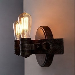 Luminária de parede de metal com personalidade criativa industrial vintage estilo loft para decoração de parede de sala de café, bar, foyer