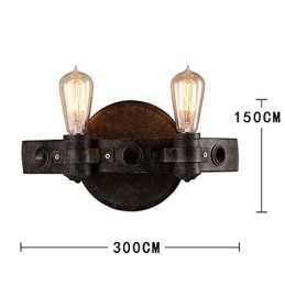 Luminária de parede de metal com personalidade criativa industrial vintage estilo loft para decoração de parede de sala de café, bar, foyer