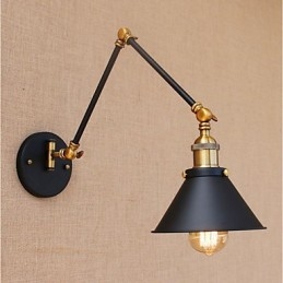 Recurso galvanizado vintage country para braço oscilante estilo mini proteção ocular downlight luzes de braço oscilante