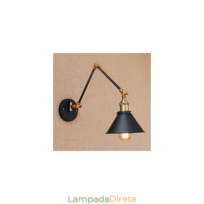 Recurso galvanizado vintage country para braço oscilante estilo mini proteção ocular downlight luzes de braço oscilante