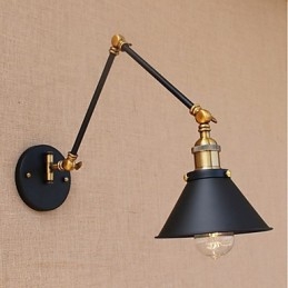 Recurso galvanizado vintage country para braço oscilante estilo mini proteção ocular downlight luzes de braço oscilante