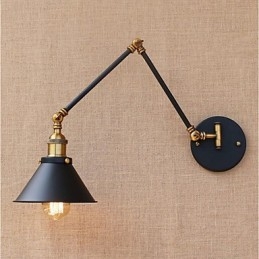 Recurso galvanizado vintage country para braço oscilante estilo mini proteção ocular downlight luzes de braço oscilante