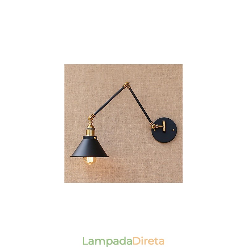 Recurso galvanizado vintage country para braço oscilante estilo mini proteção ocular downlight luzes de braço oscilante