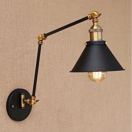 Recurso galvanizado vintage country para braço oscilante estilo mini proteção ocular downlight luzes de braço oscilante