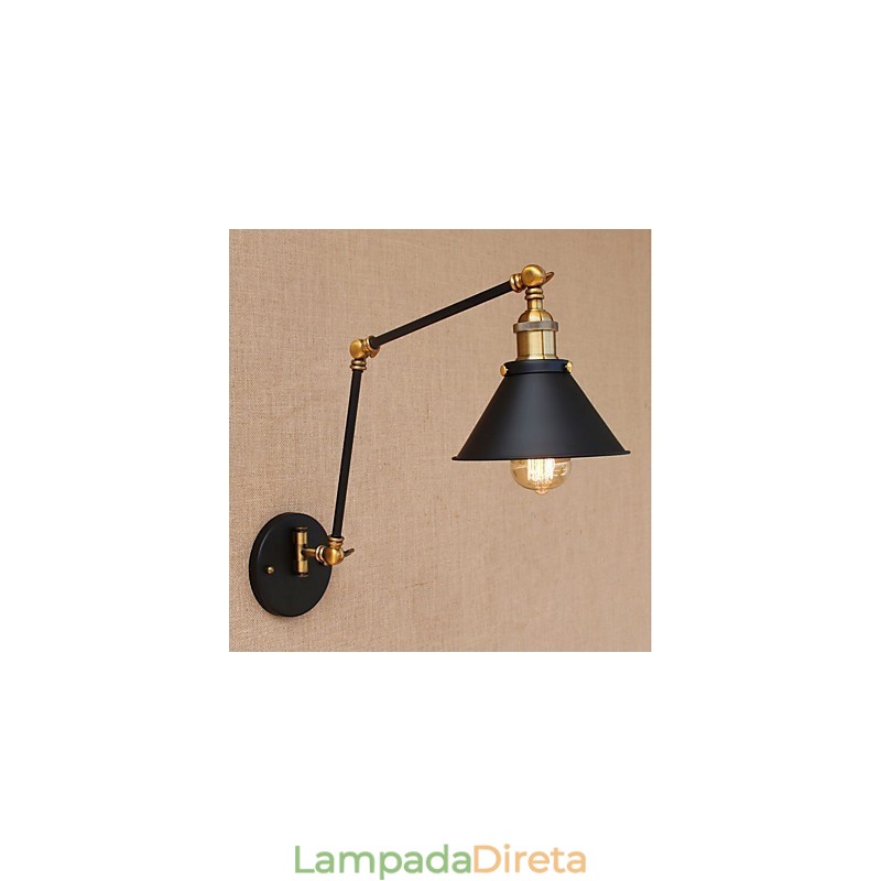 Recurso galvanizado vintage country para braço oscilante estilo mini proteção ocular downlight luzes de braço oscilante