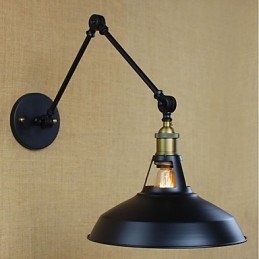 Braço longo Meio enferrujado Industrial Retro Nostalgic Retrátil Dobrável Arandelas de Parede Luz de Parede