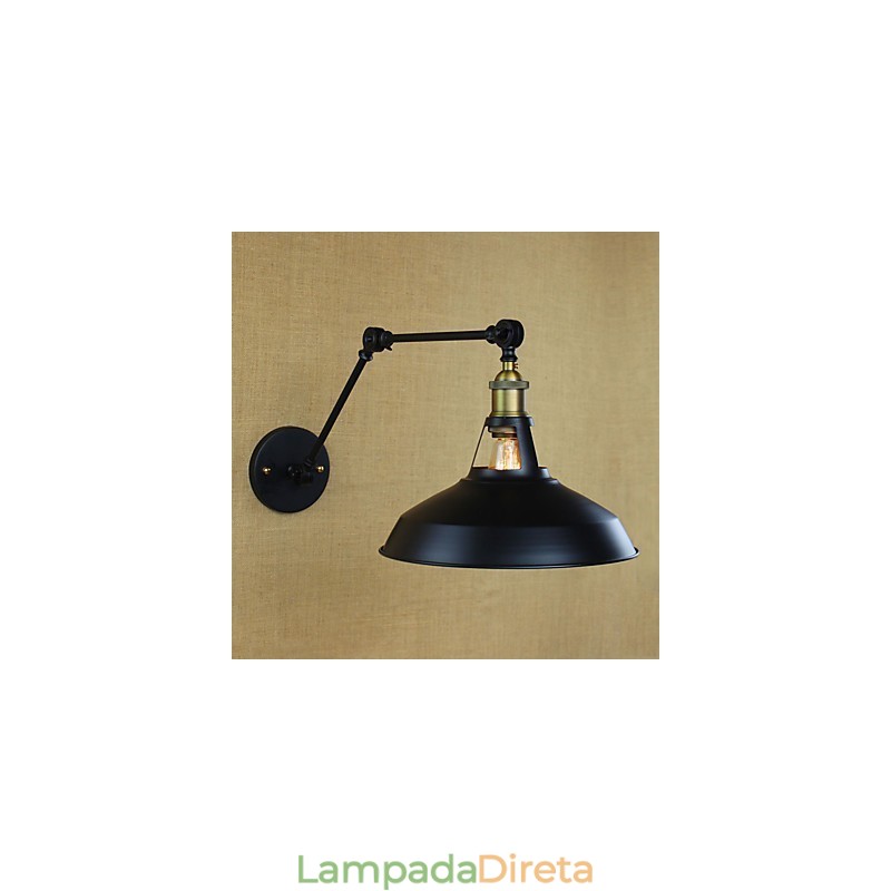 Braço longo Meio enferrujado Industrial Retro Nostalgic Retrátil Dobrável Arandelas de Parede Luz de Parede
