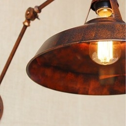 Braço longo Meio enferrujado Industrial Retro Nostalgic Retrátil Dobrável Arandelas de Parede Luz de Parede