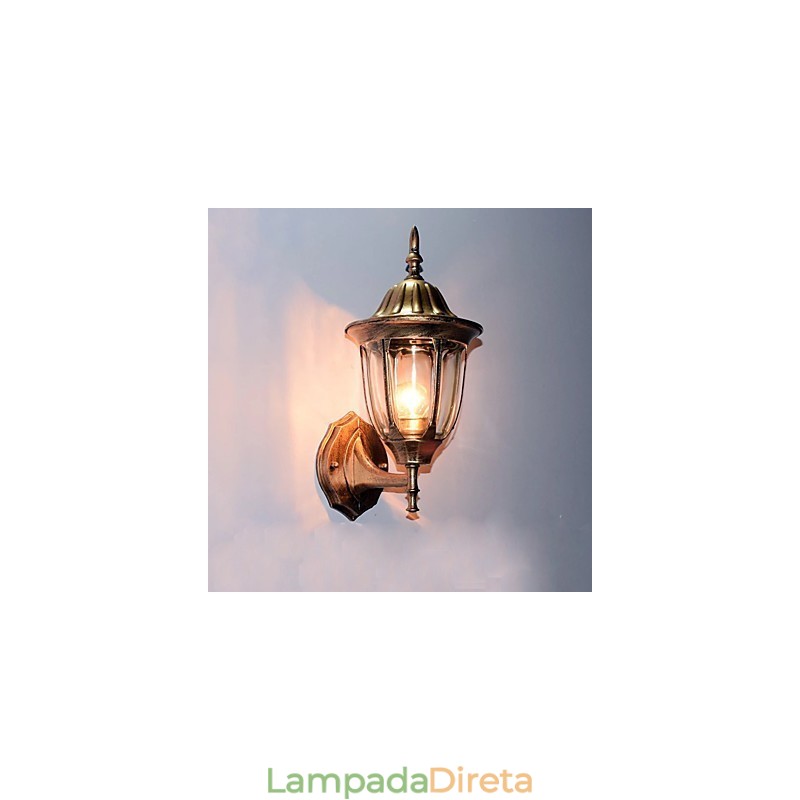 Luminárias de parede externas tradicionais clássicas de metal