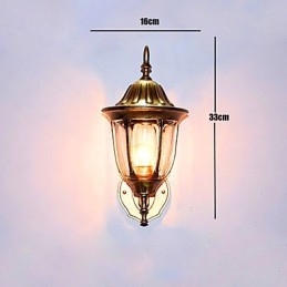 Luminárias de parede externas tradicionais clássicas de metal
