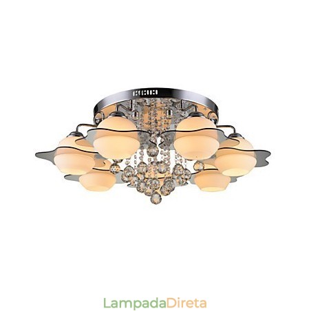Controle remoto 7 luzes com luz de teto moderna azul vermelha embutida Controle remoto 7 luzes com luz de teto moderna azul vermelha embutida