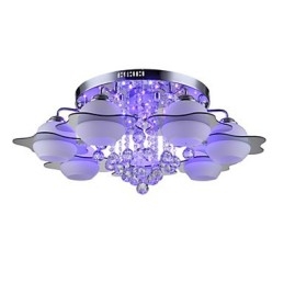 Controle remoto 7 luzes com luz de teto moderna azul vermelha embutida