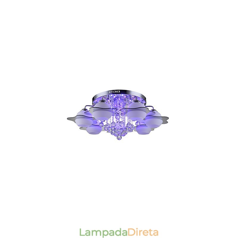 Controle remoto 7 luzes com luz de teto moderna azul vermelha embutida