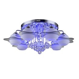Controle remoto 7 luzes com luz de teto moderna azul vermelha embutida
