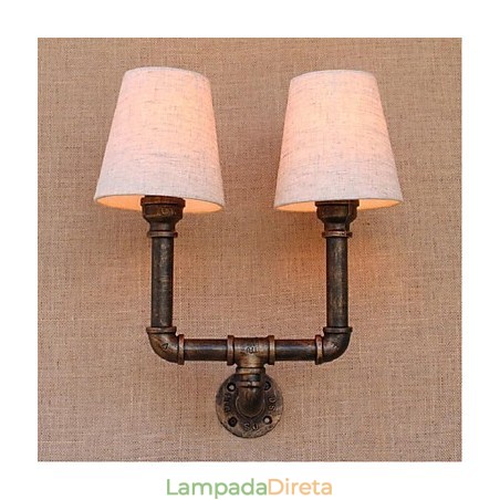 Luminária de parede rústica em latão para iluminação ambiente Luminária de parede rústica em latão para iluminação ambiente