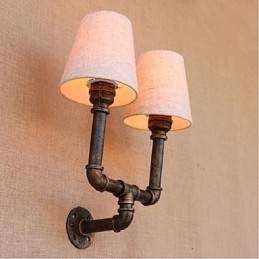 Luminária de parede rústica em latão para iluminação ambiente