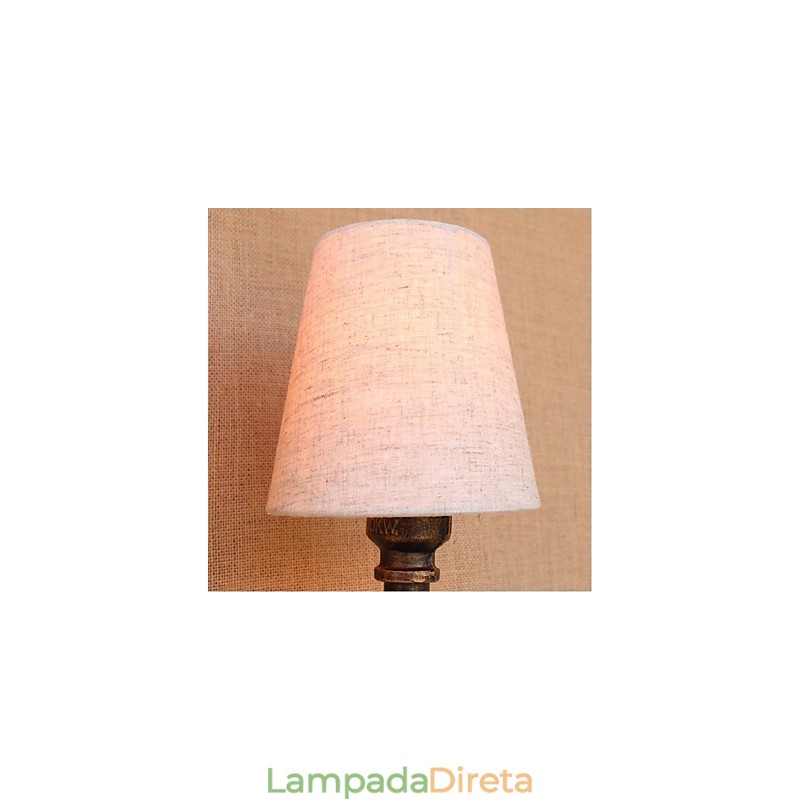 Luminária de parede rústica em latão para iluminação ambiente