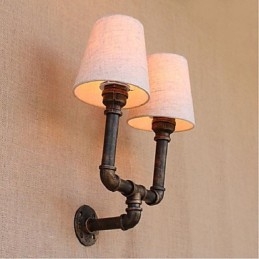 Luminária de parede rústica em latão para iluminação ambiente