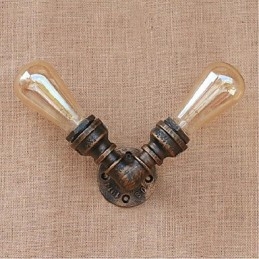 Nostalgia Simple Water Pipe Decorativo Pequeno Luminária de Parede Luz de Parede