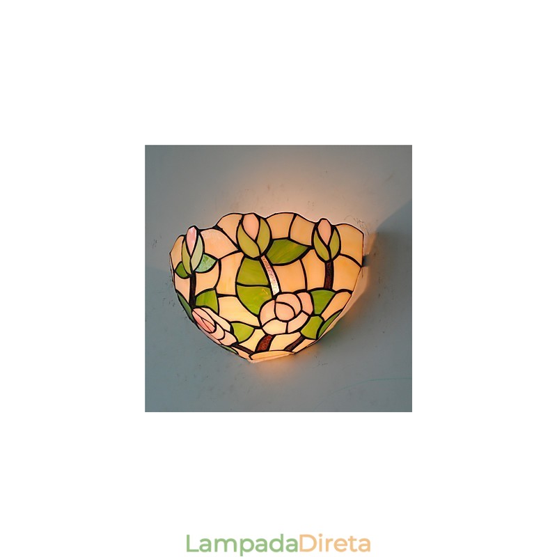 Retro Country Wall Lights Glass Shade Sala de estar Quarto Restaurante Café Bar Wall Spots