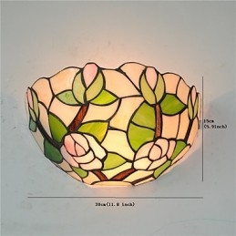 Retro Country Wall Lights Glass Shade Sala de estar Quarto Restaurante Café Bar Wall Spots