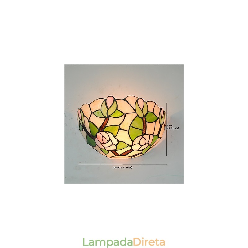Retro Country Wall Lights Glass Shade Sala de estar Quarto Restaurante Café Bar Wall Spots