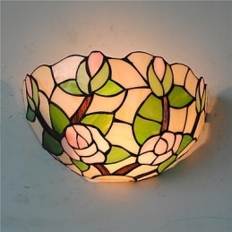 Retro Country Wall Lights Glass Shade Sala de estar Quarto Restaurante Café Bar Wall Spots