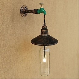Edison Retro Decorativo Tubo de Água Garrafa de Vinho Luminária de Parede Luz de Parede
