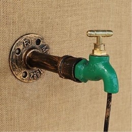 Edison Retro Decorativo Tubo de Água Garrafa de Vinho Luminária de Parede Luz de Parede
