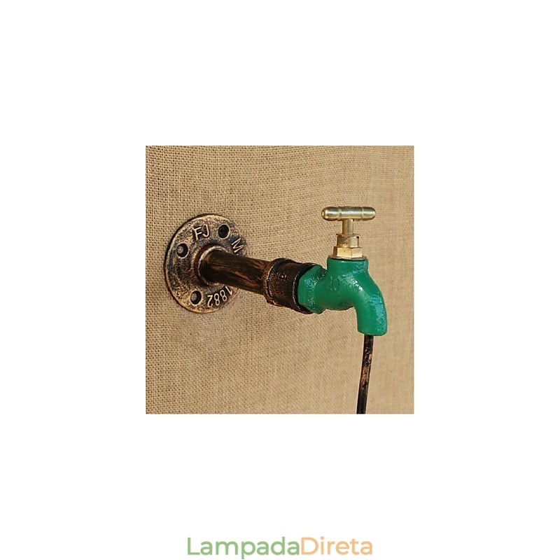 Edison Retro Decorativo Tubo de Água Garrafa de Vinho Luminária de Parede Luz de Parede