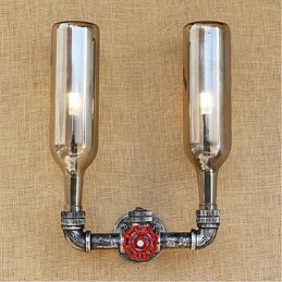 Garrafa de água Luminária de parede Luz de parede Cinza