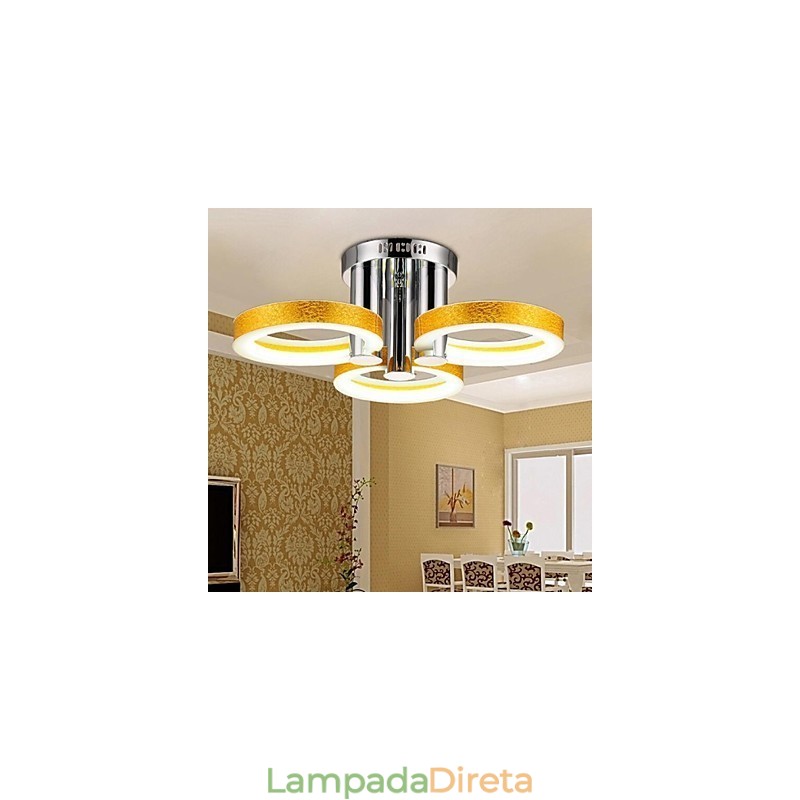 Lustre moderno contemporâneo tradicional clássico de metal cromado