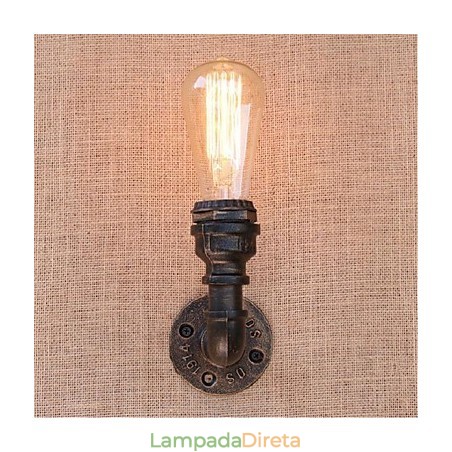Nostalgia Simple Water Pipe Decorativo Pequeno Luminária de Parede Luz de Parede Nostalgia Simple Water Pipe Decorativo Pequeno Luminária de Parede Luz de Parede