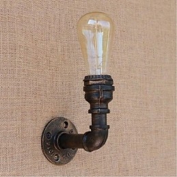 Nostalgia Simple Water Pipe Decorativo Pequeno Luminária de Parede Luz de Parede