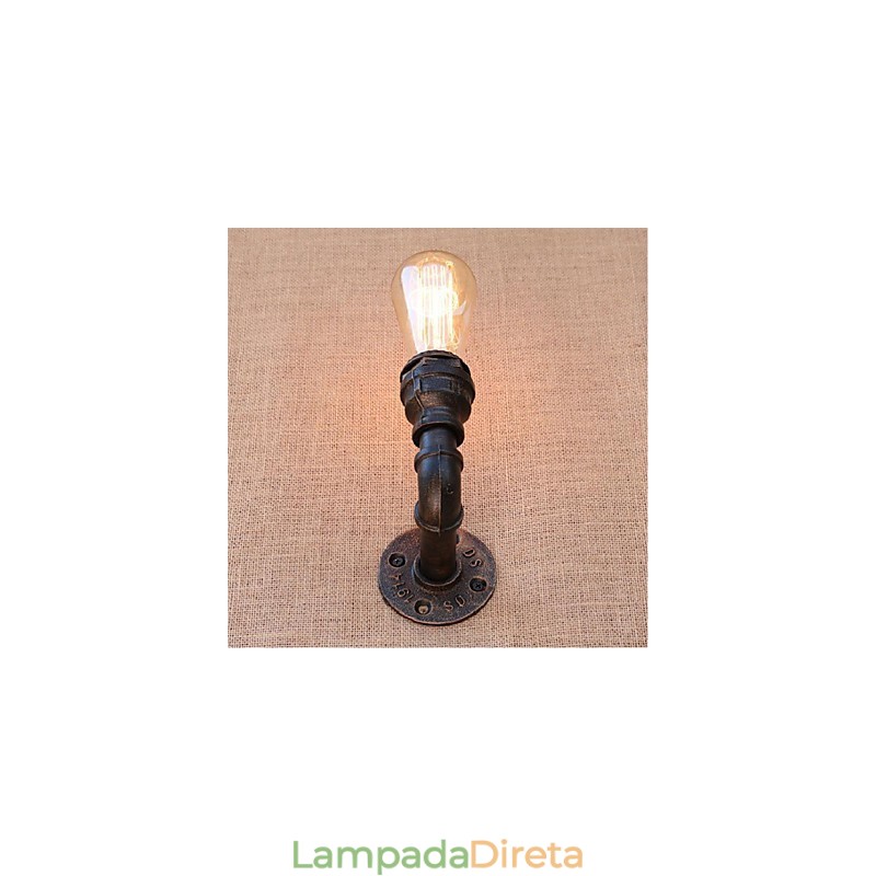 Nostalgia Simple Water Pipe Decorativo Pequeno Luminária de Parede Luz de Parede