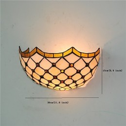 Retro Country Wall Lights Glass Shade Sala de estar Quarto Restaurante Café Bar Wall Spots