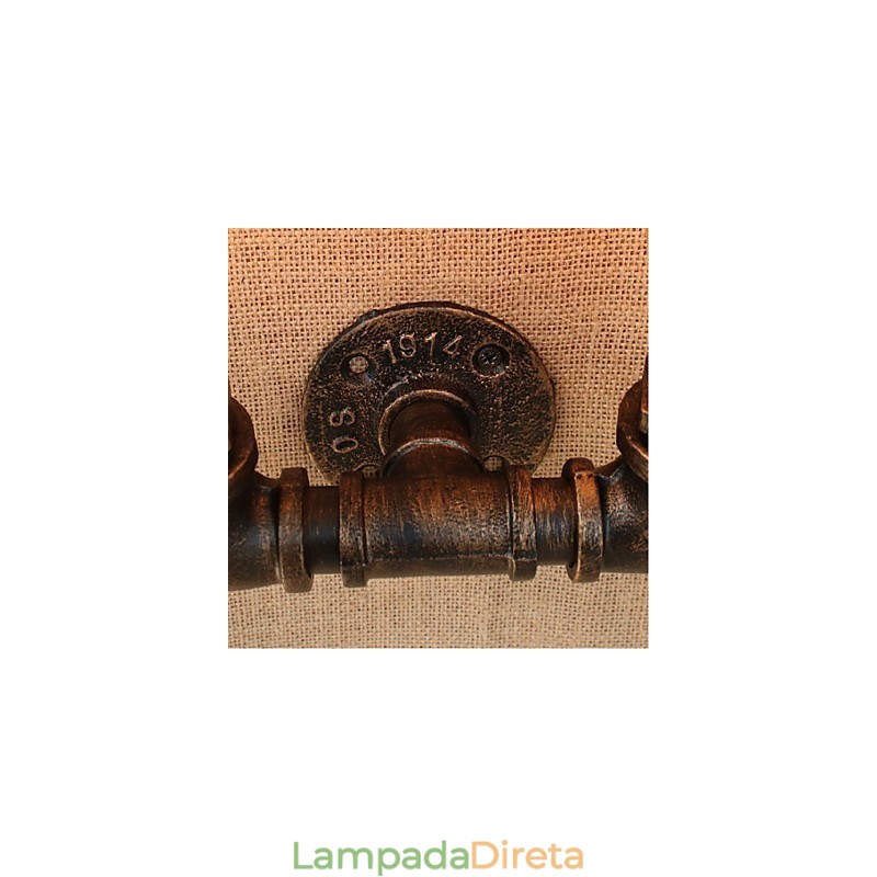 Nostalgia Simple Water Pipe Decorativo Pequeno Luminária de Parede Luz de Parede