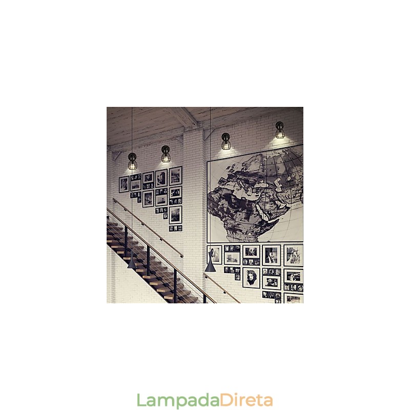 Retro Pipe Wall Lights Simples Loft Preto Gaiola de Pássaro Metal Sala de Jantar Cozinha Bar Café Decoração iluminação