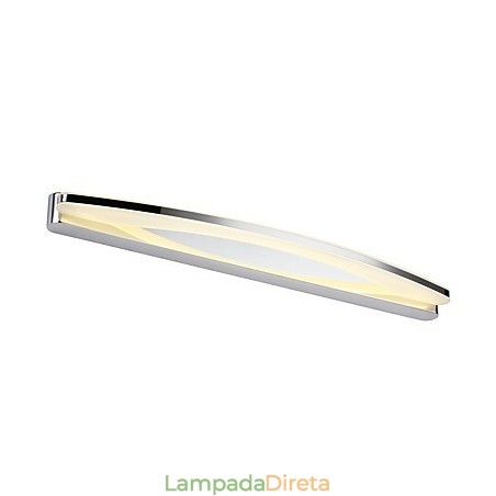 Luminária de parede moderna contemporânea cromada para iluminação de banheiro com luz ambiente Luminária de parede moderna contemporânea cromada para iluminação de banheiro com luz ambiente