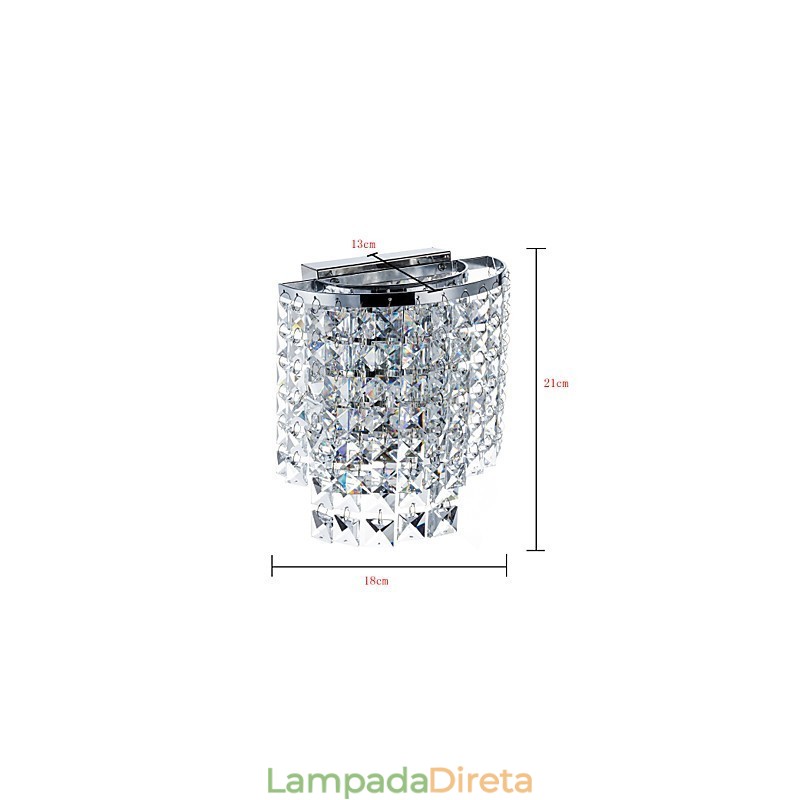 Recurso eletrogalvanizado contemporâneo moderno para arandelas de parede de cristal Downlight
