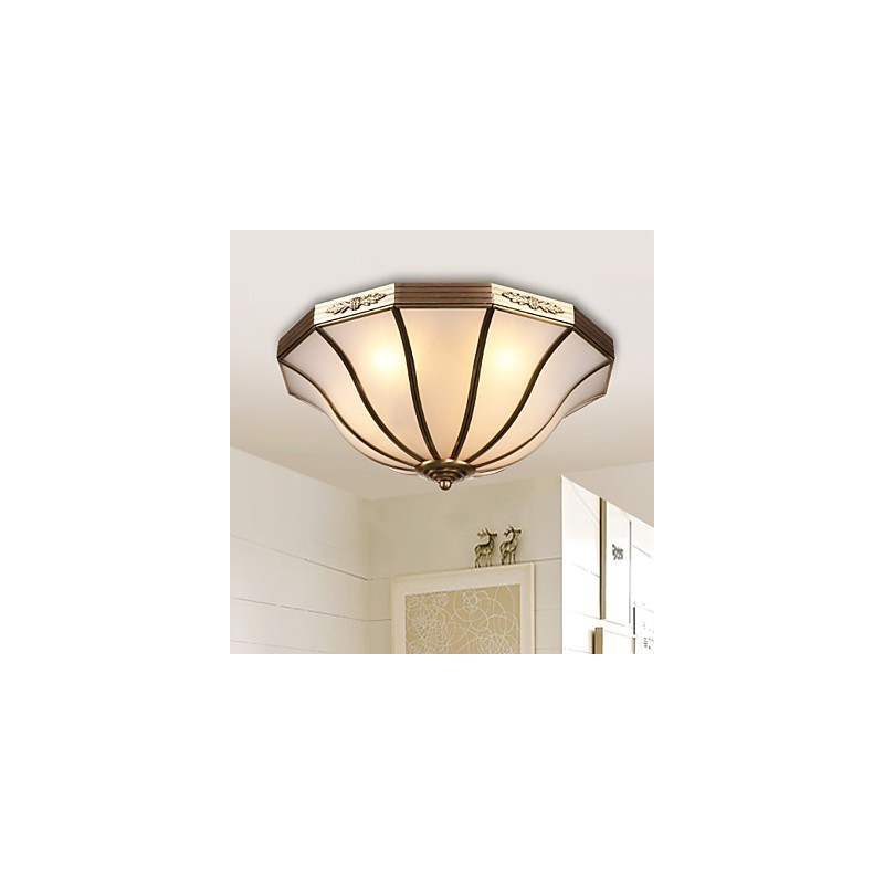 Família de luminárias de teto de cobre com design decorativo contemporâneo moderno