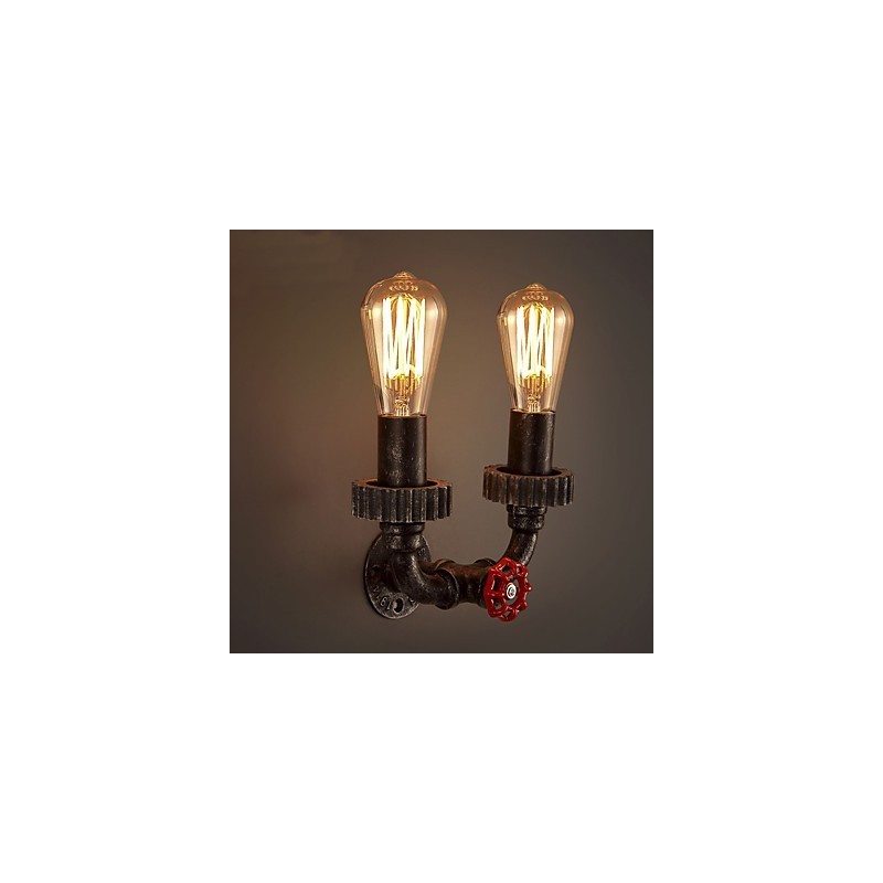 2 cabeças vintage industrial metal luzes de parede restaurante café bar decoração iluminação