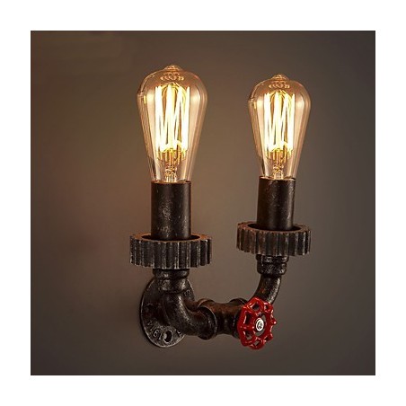 2 cabeças vintage industrial metal luzes de parede restaurante café bar decoração iluminação 2 cabeças vintage industrial metal luzes de parede restaurante café bar decoração iluminação