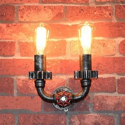 2 cabeças vintage industrial metal luzes de parede restaurante café bar decoração iluminação