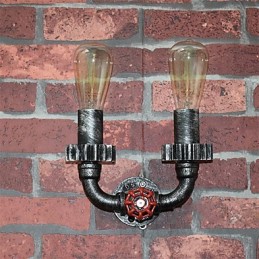 2 cabeças vintage industrial metal luzes de parede restaurante café bar decoração iluminação