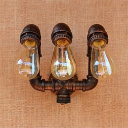 Pintura rústica de chalé country para arandelas de parede com luz ambiente