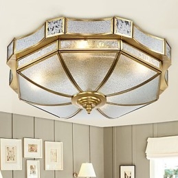 Família de luminárias de teto de cobre com design decorativo contemporâneo moderno